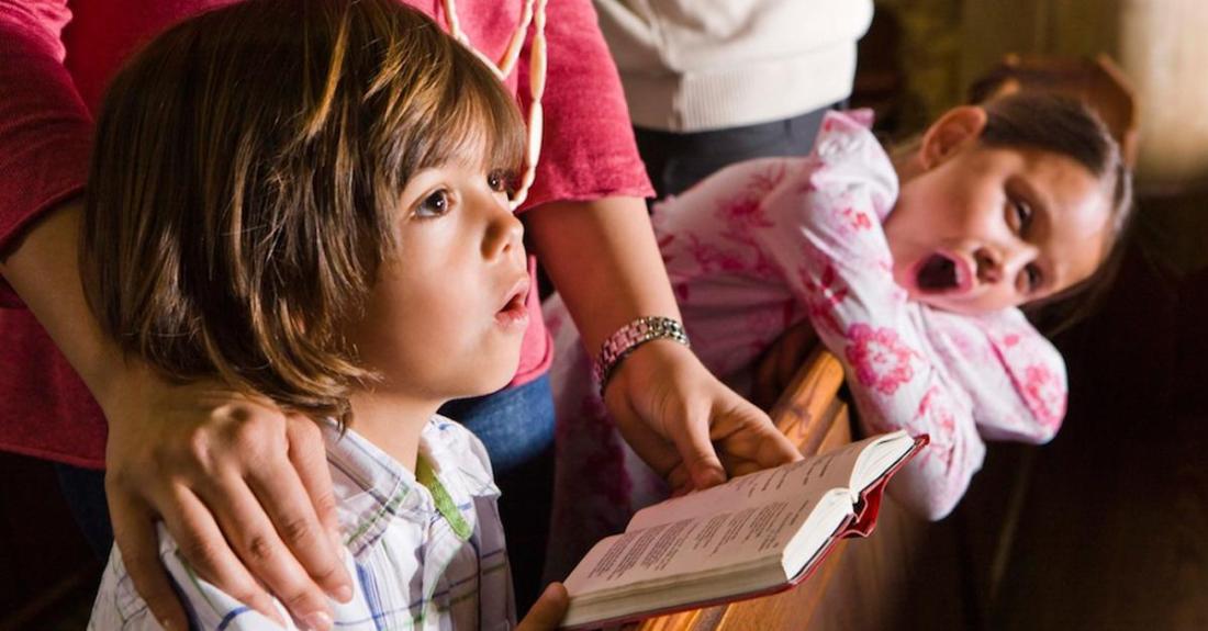 children at church